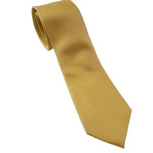 Michael Kors Silk Neck Tie Geometric Gold Yellow Blue Wedding Career Date